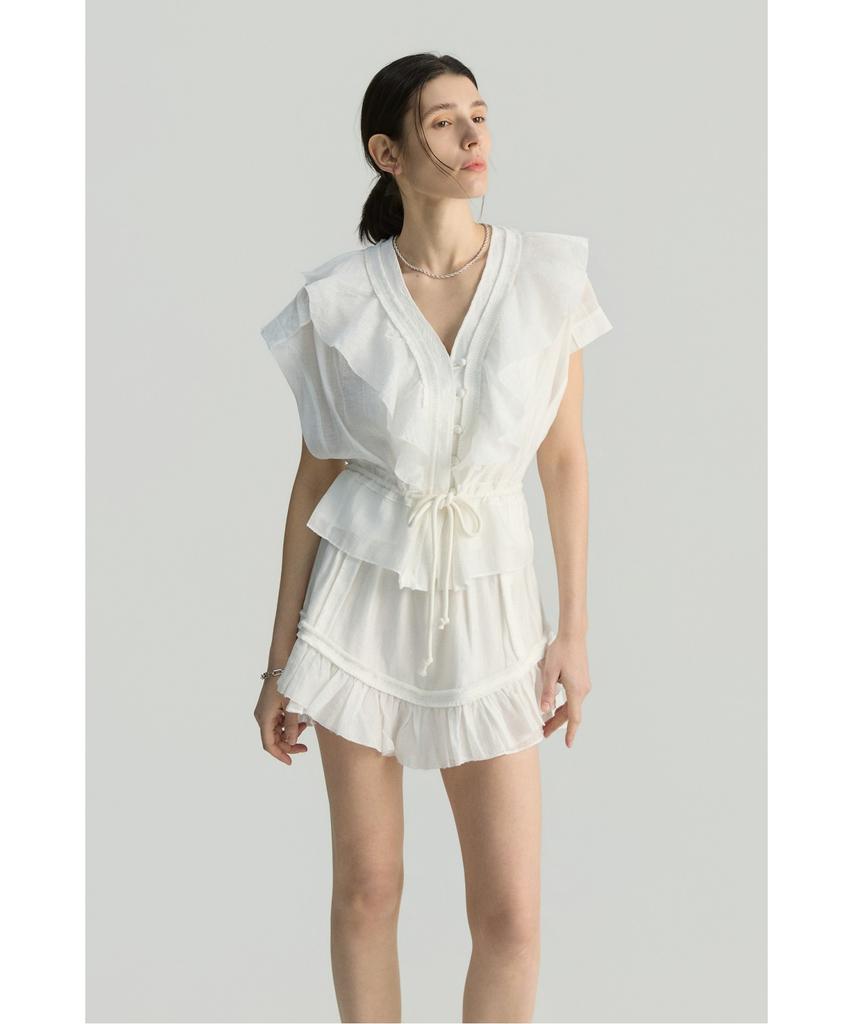 IROWOMEN Jovianne Ruffle Banding Shorts Iopom26108Ivx