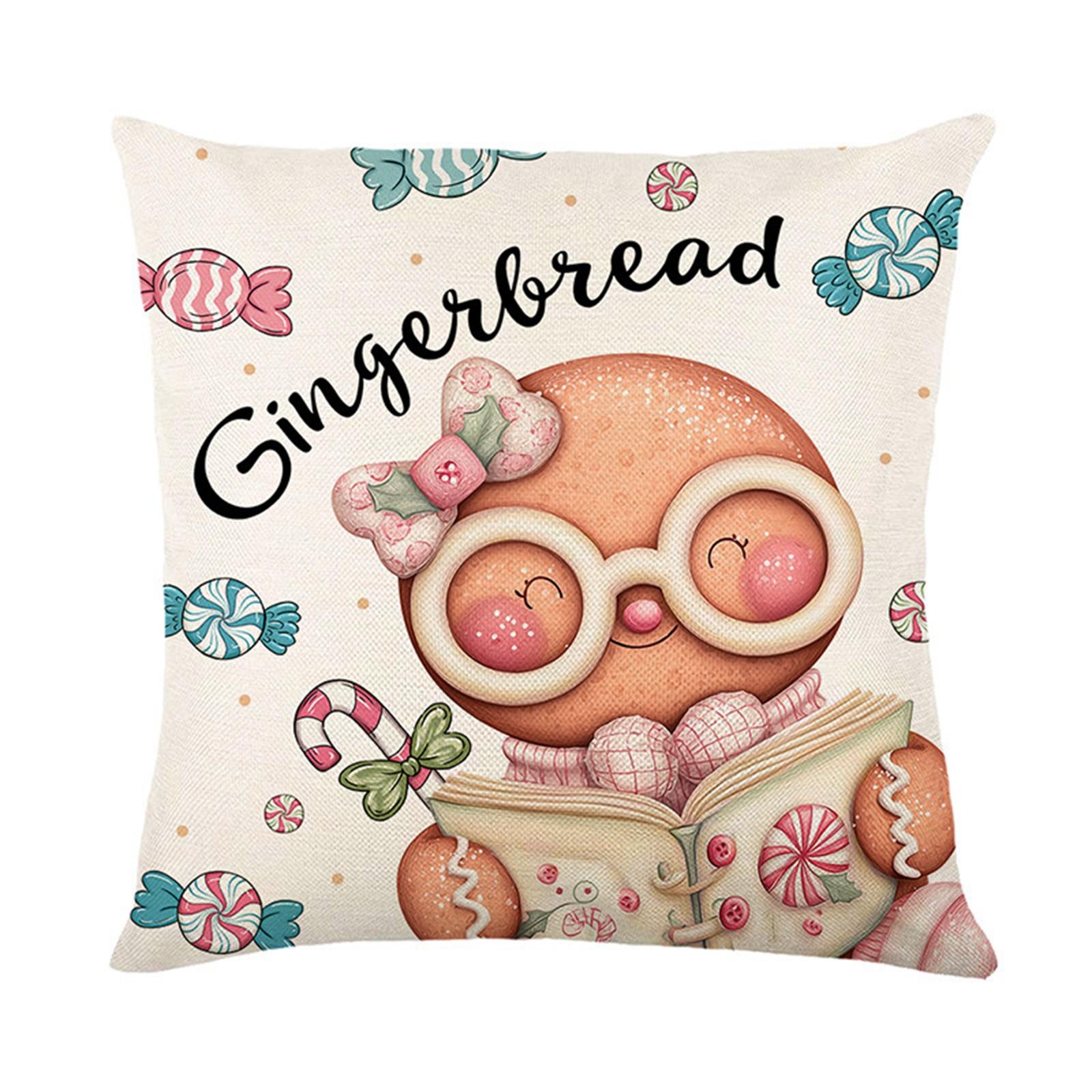 

Linen Cushion Cover With Letter Print, Home Cushion Cover, Living Room Sofa Decoration Cushion One Size