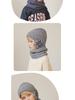 2153 Kids' Winter Hat & Fleece Scarf Set - Knitted Woolen, Warm Ear Protection, Pullover Design