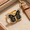 Rhinestone Butterfly Scarf Ring Elegant Scarf Clip Ring X-shape Scarf Holder Ring for Women Silk Scarves Neckerchief Shawls Fashion Accessories