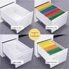 Grey-White Wide Four-Drawer Office File Cabinet