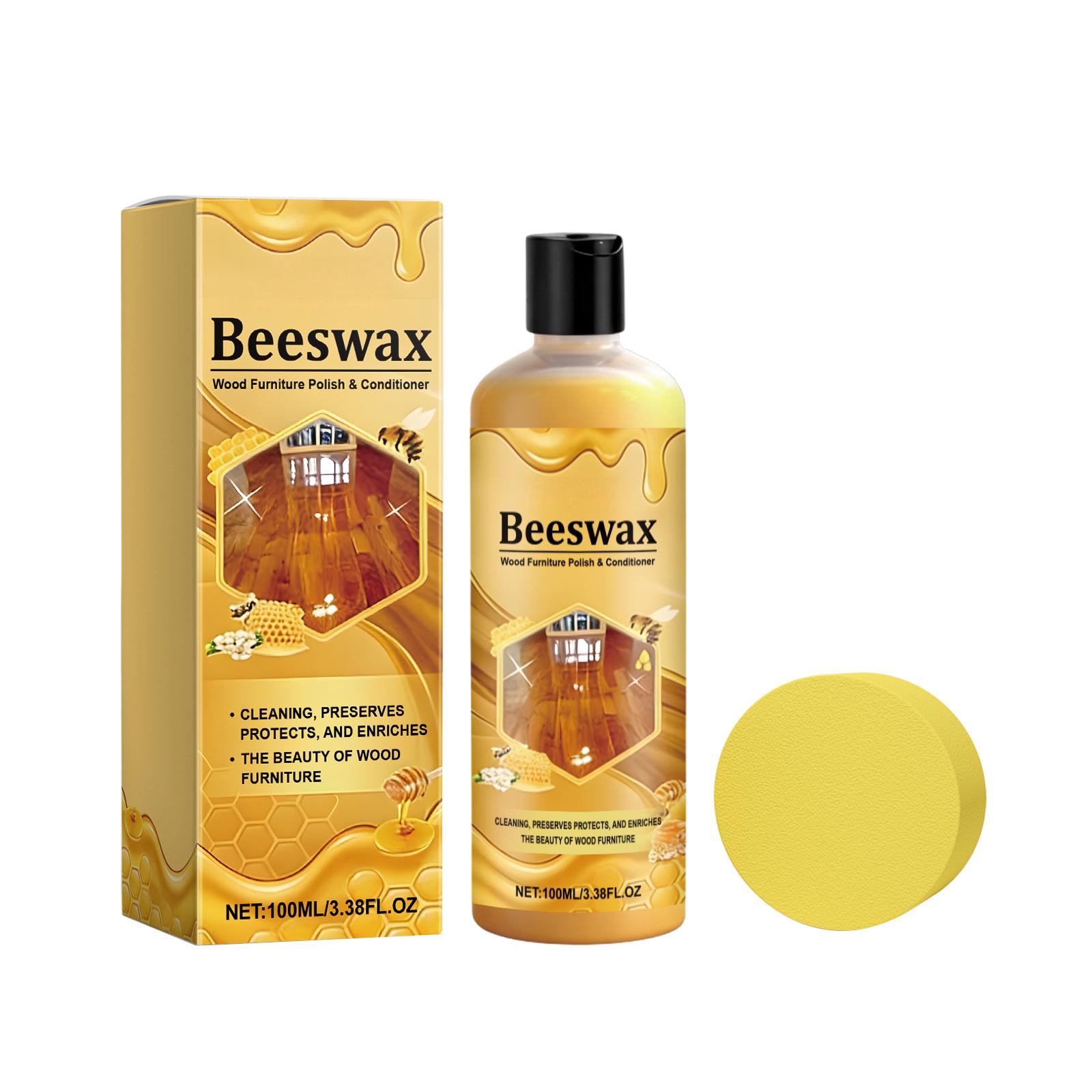 Beeswax Wood Furniture Polish and Conditioner 100ml Natural Formula for Cleaning Preserving Protecting and Enhancing Wood Surfaces One Size жёлтый