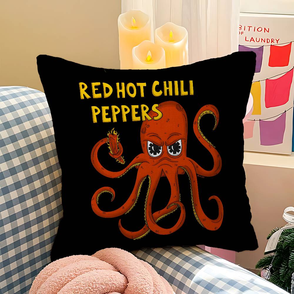 Popular Rock Band Red Hot Chili Peppers Cushion Cover Pillow Cover Decor Pillowcase Printed Cushion Case for Couch