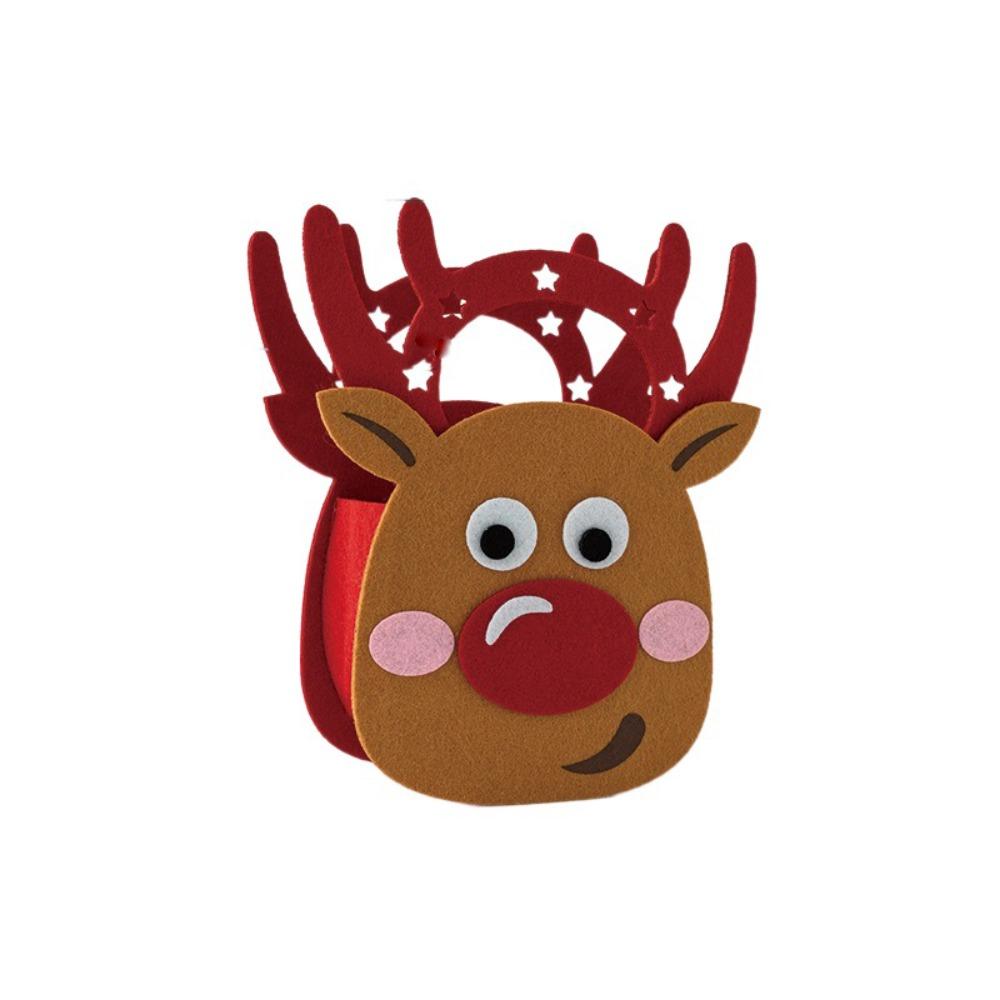 

Cute Christmas Gift Bag Handheld Candy Box Storage Bag Christmas Fruit Packaging Box Gift Wrap Elk