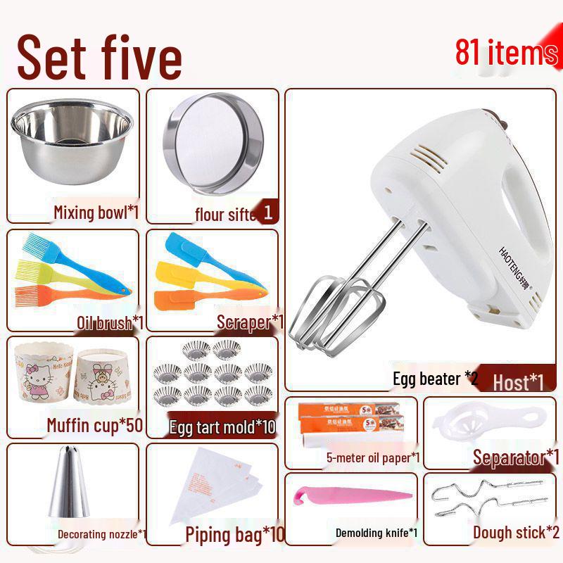Electric Mini Handheld Egg Beater and Cream Frother for Baking