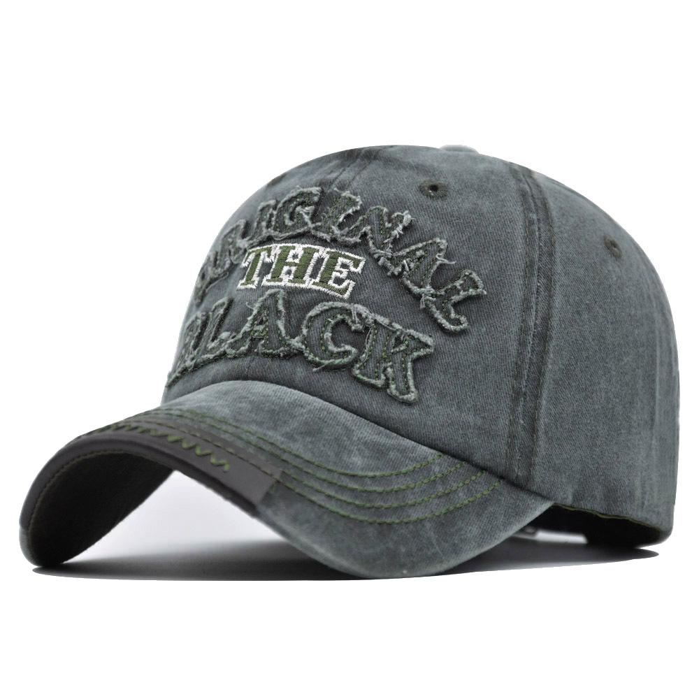 Unisex Vintage Baseball Cap Washed Cotton Hats For Men Women Casual BLACK Letter Embroidery Cap Outdoor Sports Cap