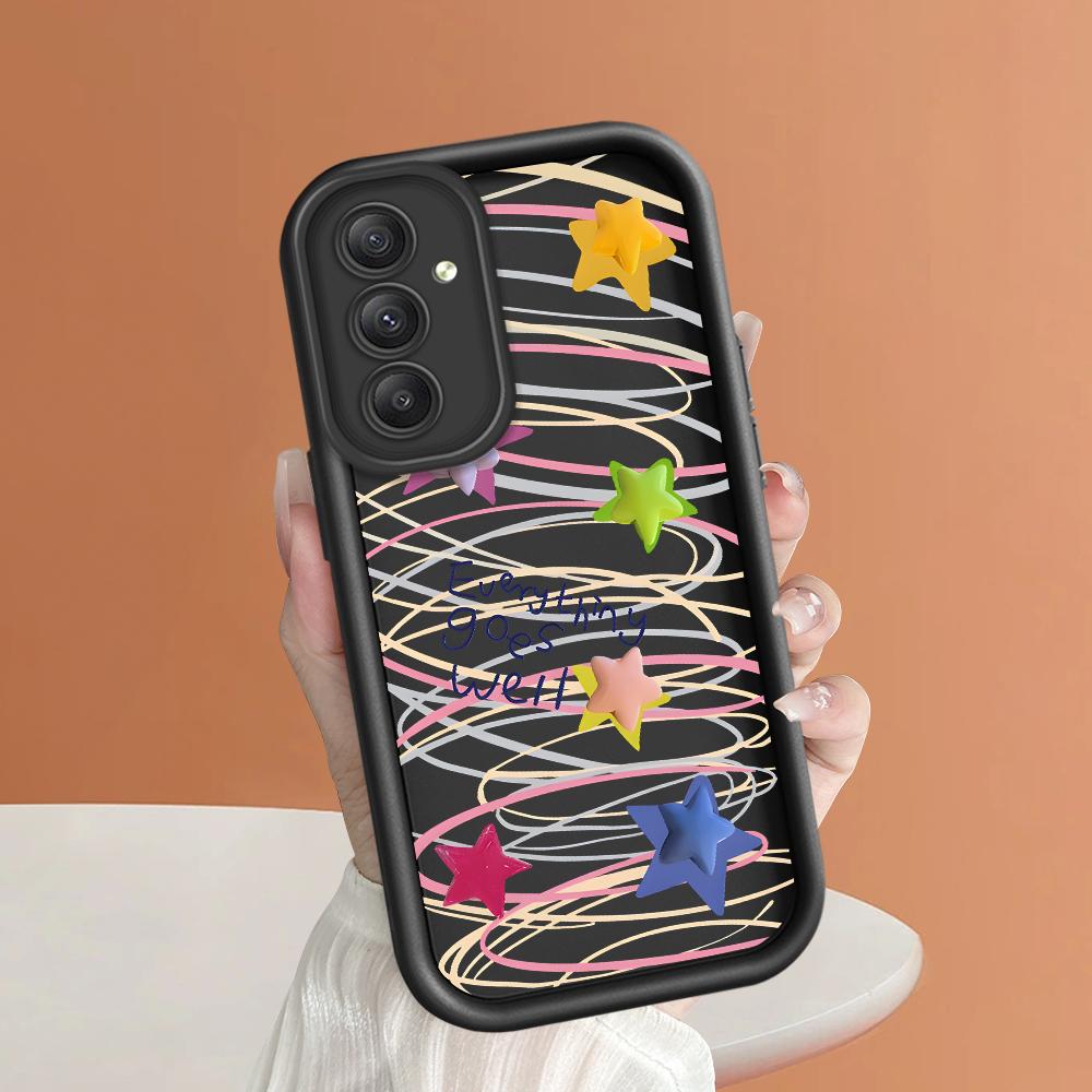 Weiches Silikon-Telefongehäuse mit quadratischem Leiterdruckmuster, vollständige Abdeckung, Kamera, stoßfestes Schutzgummigehäuse für Samsung