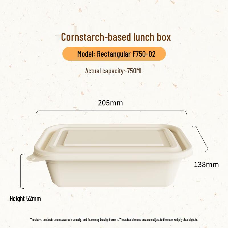 Compostable Corn Starch Takeaway Containers with Lids