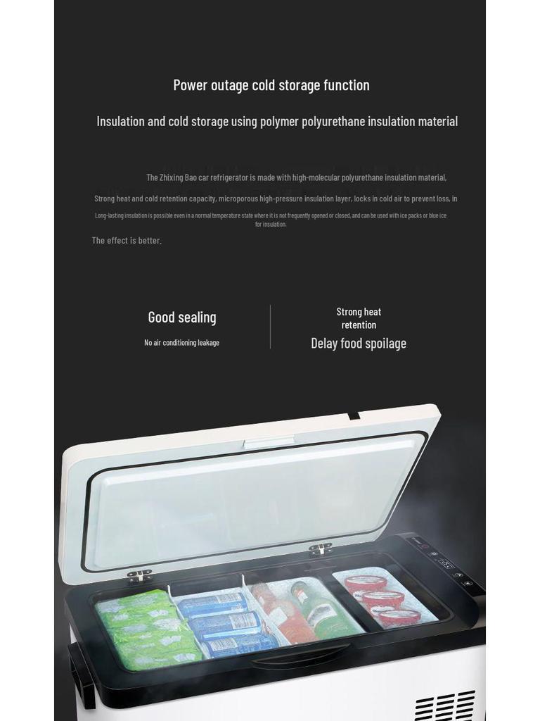 Zhihang Dual-Use Car & Home Refrigerator-Freezer, 12V for Cars, 24V for Trucks