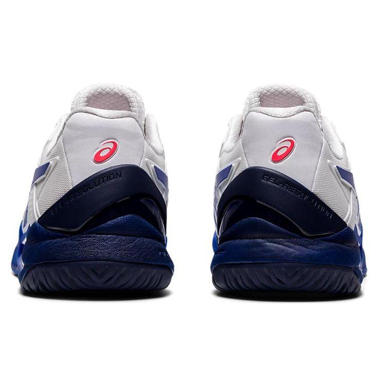Asics Gel Resolution 8 White Lapis Lazuli Blue Women Sneakers 1042A072-107