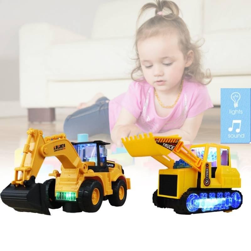 Colorful Electric Excavator Toy With Cool Lights And Music For Kids Fun Playtime
