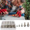 320pcs/box Cross Shaped Round Head Metic Nut and Bolt Assortment Bolt Nut Washer Set  Dome Tool