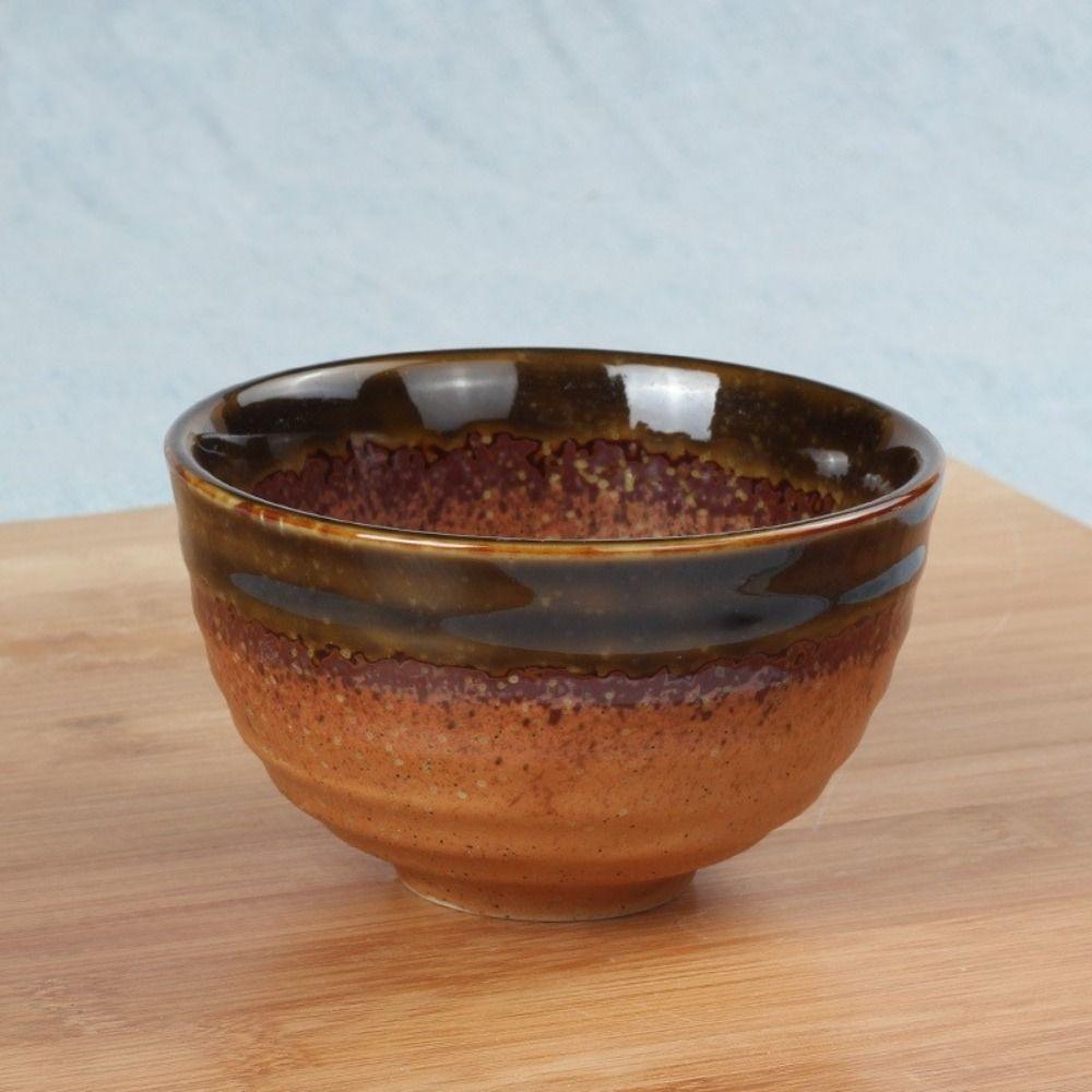 Heat Insulation Japanese Matcha Tea Bowl Ceramic Japanese Chasen Retro Green Tea Whisk