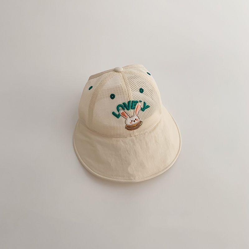 Baby Summer Breathable Mesh Sun Hat With Wide Brim For Toddler Sun Protection Beige