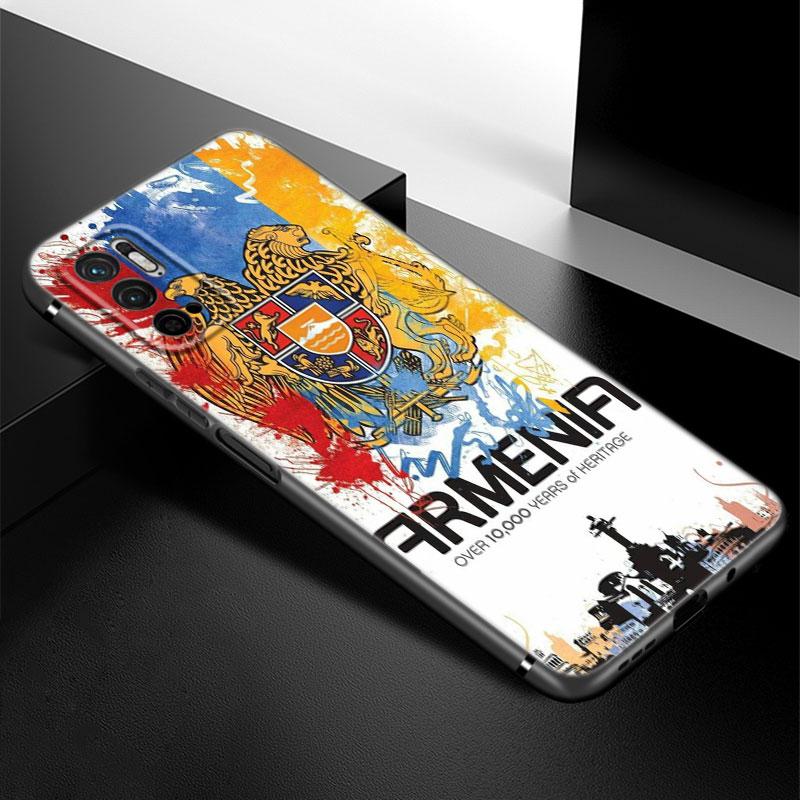 Armenia Armenians Flag Phone Case For Xiaomi Redmi Note 7 8 9 10 Lite 11 11E 11T 12 Pro 11S 4G 10T 5G 8T 9S 10S TPU Black Cover