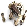 J. Scott London Brass Ship History Sextant with Hardwood Box.  Solid  Brass  Functional Maritime Sextant  Nautical Navy Decor Gifts