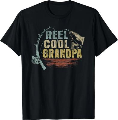 Funny Fishing Tee Vintage Reel Cool Grandpa Gift Unisex T-Shirt