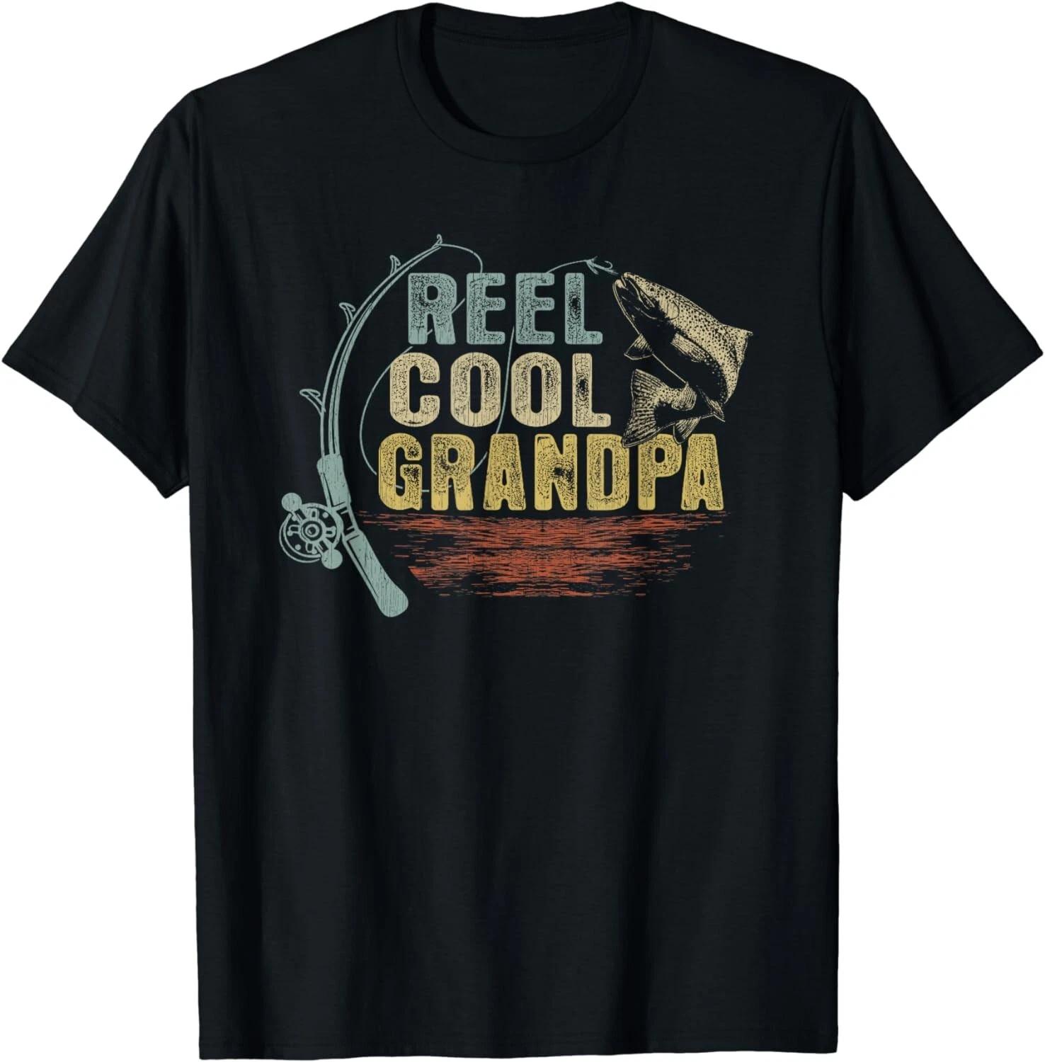 Funny Fishing tee Vintage Reel Cool Grandpa Gift Unisex T-Shirt M