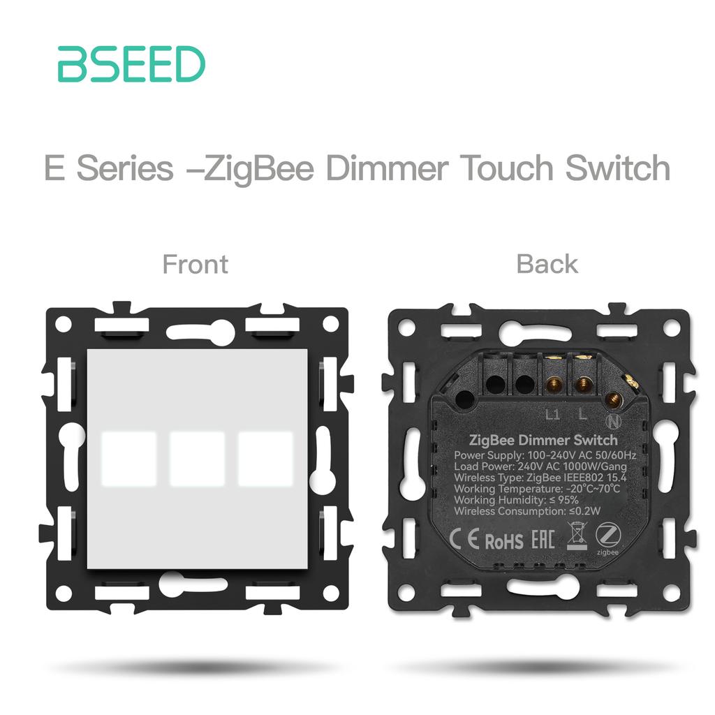 BSEED Zigbee Switches Module Glass Panel Touch Switches USB C Phone Charge Socket Port Smart Function Key EU Sockets Parts