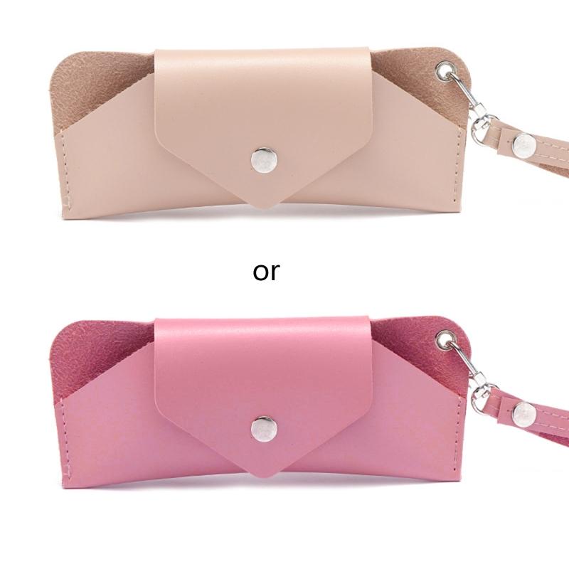 

Leather Glasses for Case Portable Glasses Holder Glasses for Case Container Cover Ultra-thin For Women Sunglasses Bag Po рожевий