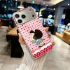Cute M-Mafalda Phone Case For iPhone 17 16 15 14 13 12 Pro Max Plus Electroplated Metal Shockproof Bumper Case Glass Back