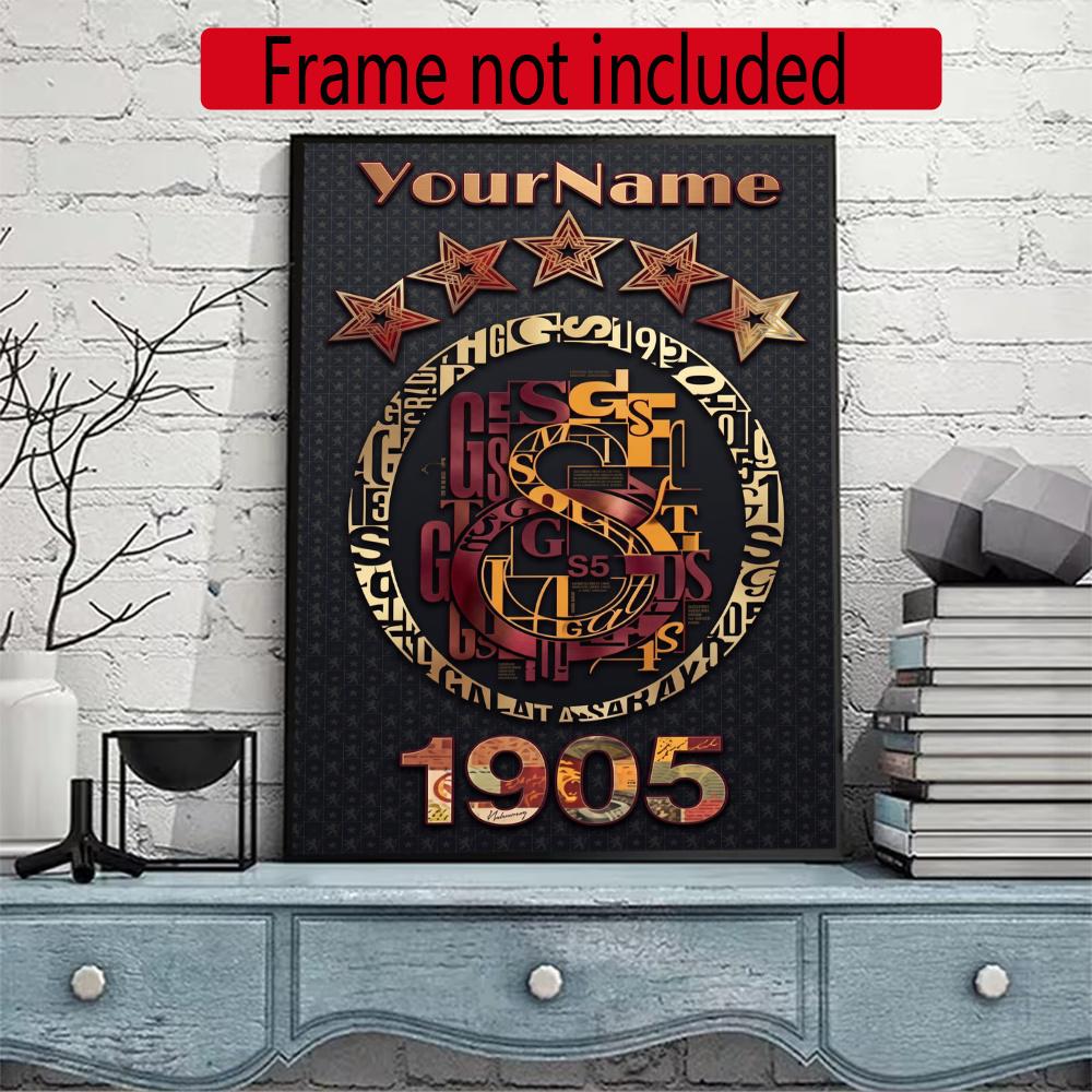 Galatasaray Customize Text Diamond Painting Round Diamond Mosaic Suitable For Beginners Diamond Painting Rhinestones Gift Frameless