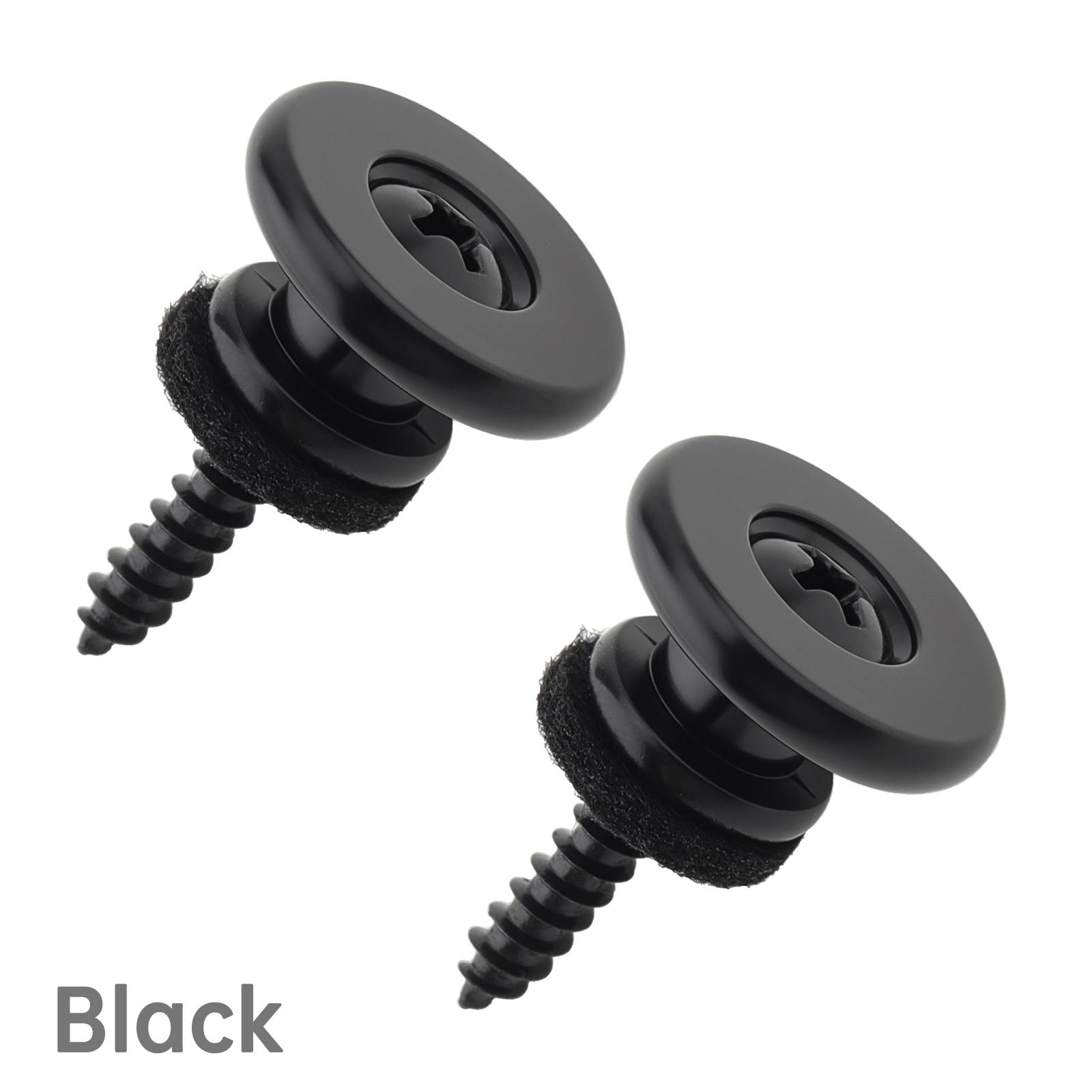 

2 шт. Расширенные противоскользящие металлические пуговицы для ремня с большой плоской головкой для гитары, бас-гитары, укулеле чёрный