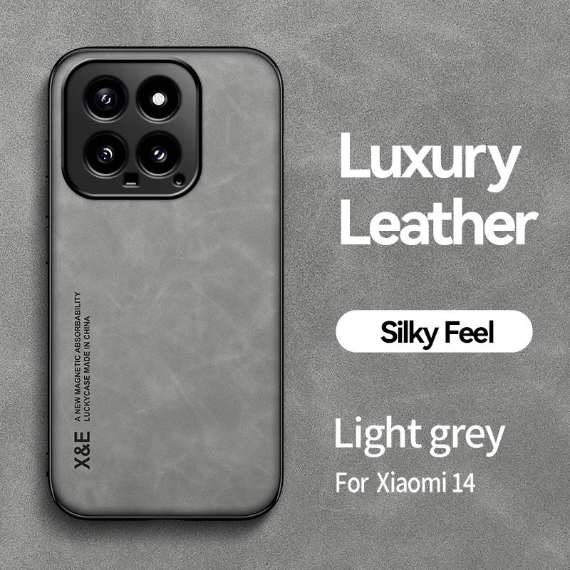 For Xiaomi 14 Leather Magnetic Case Shockproof Bumper Soft Back Cover For Xiaomi 14 Pro For Xiaomi 14