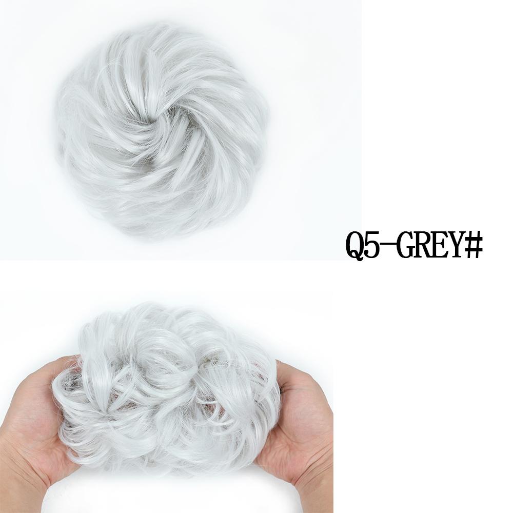 MISS WIG Syntetický prodlužovací drdol Drdol Rozcuchaný kudrnatý pásek do vlasů Pružné kudrnaté falešné vlásenky pro ženy Vlásenky