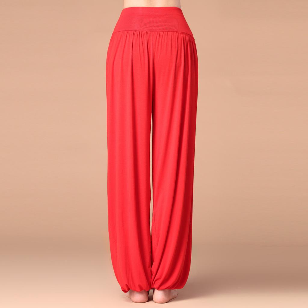 Pantalones de Yoga para Mujer Cintura Alta Pantalones de Danza Moderna Pantalones de Tai Chi