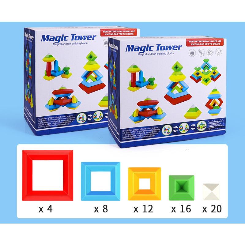 30 45 Pieces 60 15 Pyramid Building Block Blocks Toys 3d Educational Toy Stacking Blocks Creative Montessori Toy For Children Aged 1 2 3 4 5 Years