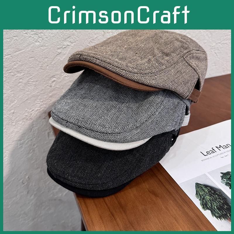 Stripes Fashion Beret Hat With Windproof Breathable Design For Winter Gifts