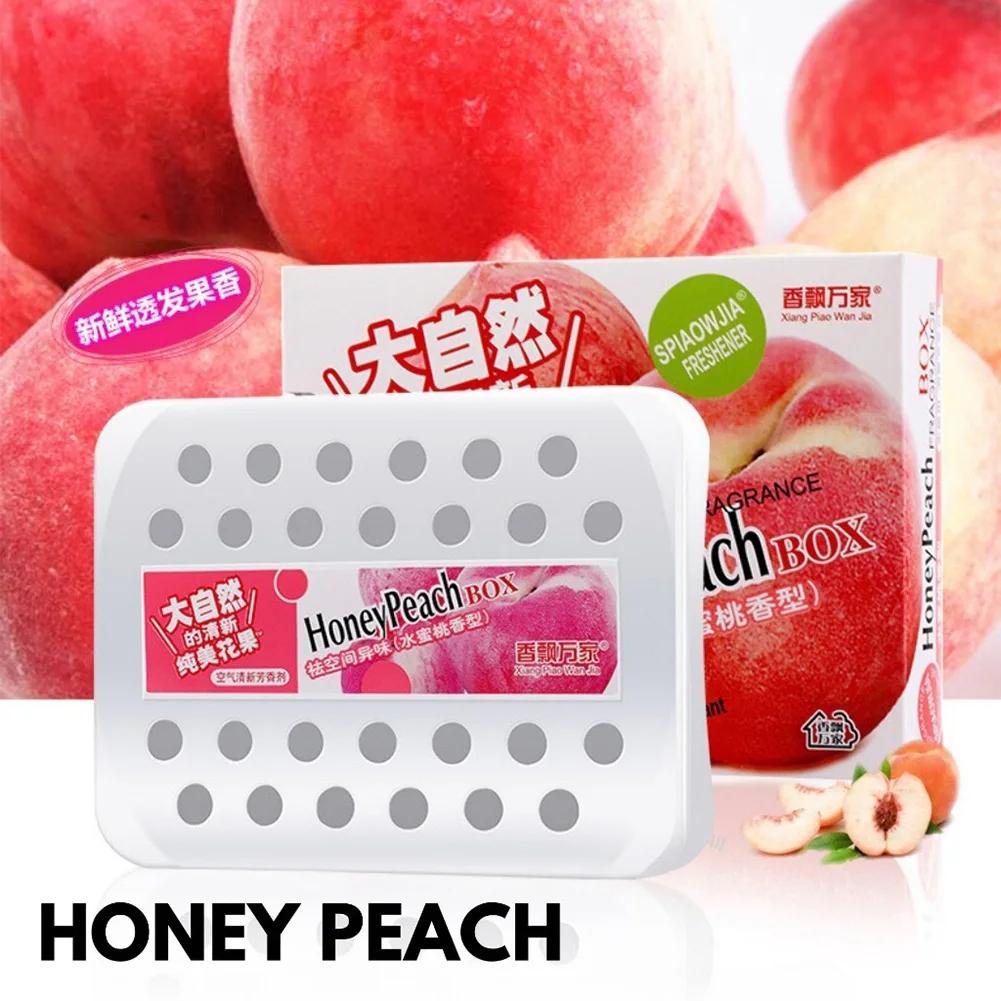 

230 г освежитель воздуха для автомобиля, стойкий аромат, бальзам, дезодорирующий твердый парфюм, аромат одеколона с персиком и лимоном, ароматерапия для автомобиля персиковый
