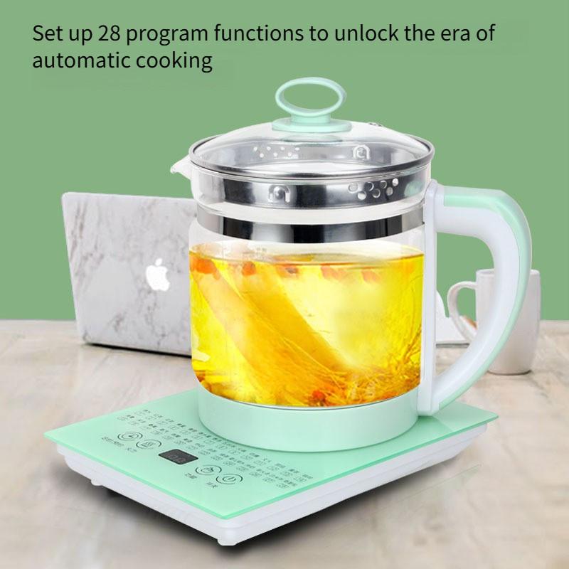 1.8L Large Capacity Household Boiling Hot Water Teapot Intelligent Health Pot Multifunctional Glass Electric Kettle