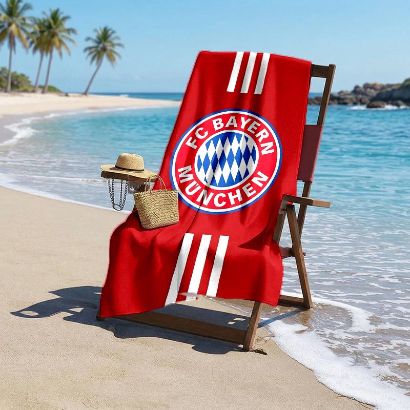 Bayern Football Fashion Beach Towel: Ideal for Summer Adventures Soft, absorbent and quick drying suitable for swimming and bathing