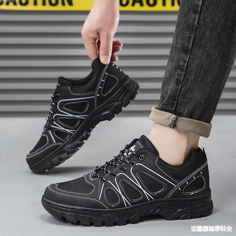 Outdoor men's hiking shoes breathable mesh hiking casual sports shoes thick-soled wear-resistant men's shoes