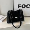 Chain Tote Bag Women's New Fashion Versatile Shoulder Messenger Bag Solid Color Student Commuter Bag
