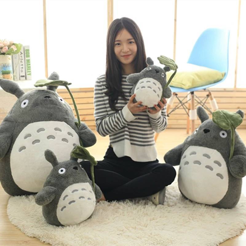 My Neighbor Totoro Plush Toy With Lotus Leaf Design Suitable For Kids Daily Gift