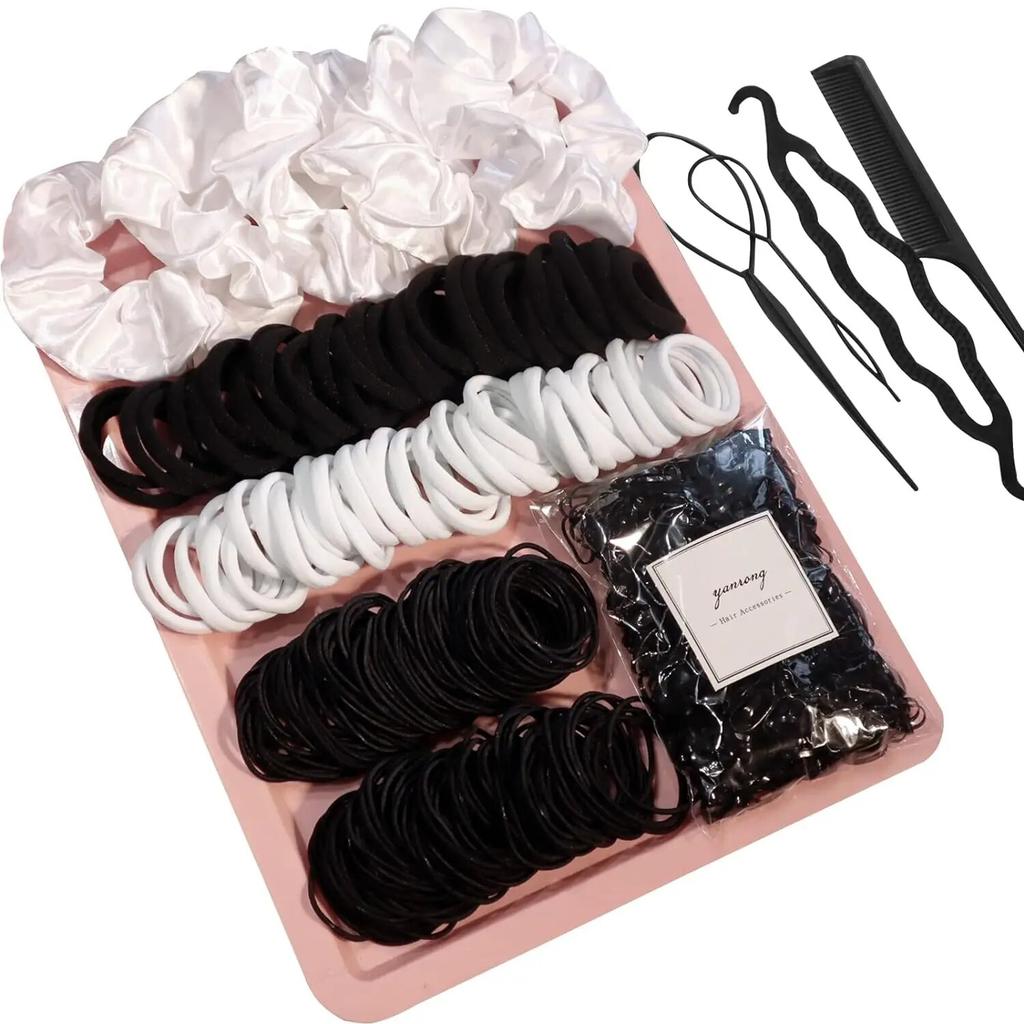 755PCS Hair Accessories Set for Women Seamless Ponytail Holders Hair Bands Scrunchies Girls Variety Rubber Bands Hair Ties