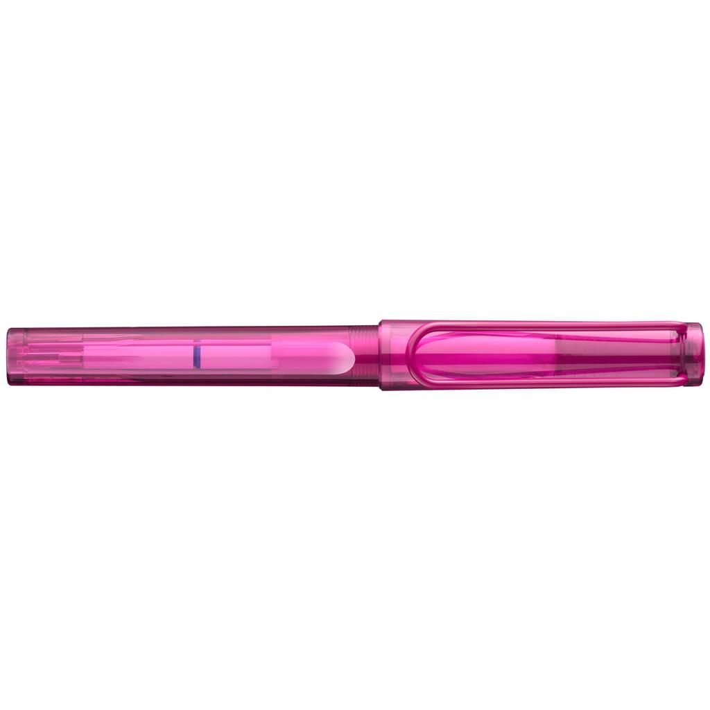 LAMY Balloon Pink Rollerball Pen Clear Plastic Case Line Width B Includes Erasable LAMY T 11 Rollerball Refill 2.0 - Smooth-writing - & - (blue)