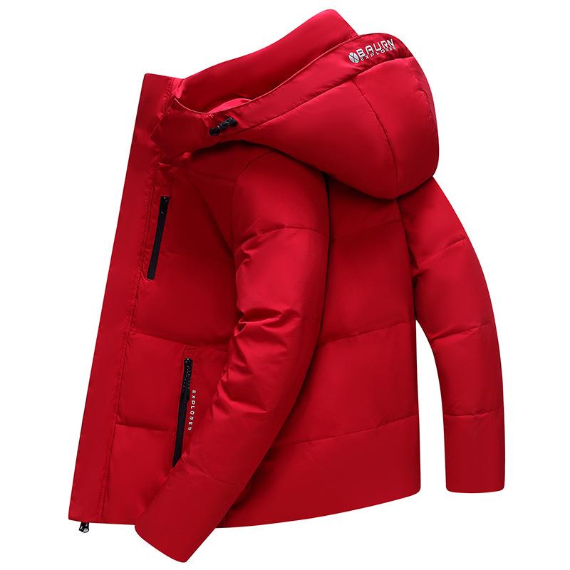 Winter Men's Business Down Jacket for Seniors - Thick, Warm, Plus Size Short Coat