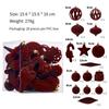 1 Set Christmas Decorations Flocked Christmas Ball Set Christmas Tree Pendants Home Christmas Decoration