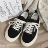 Original/Nischendesign klassische kleine schwarze Schuhe Damen 2024 Frühling neu vielseitig koreanische Version Leinenschuhe dicke Grundplatte Schuhe