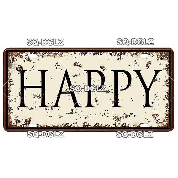 [SQ-DGLZ] Text Hope Love Home License Plate Tin Sign Store Bar Wall Decoration Metal Sign Home Decor Painting Plaques Art Poster