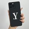 For iPhone 13 Pro Max Case iPhone 13 Pro Cover Cute Couple Initial Letters Square Skin Phone Case Matte Shockproof Back Cover