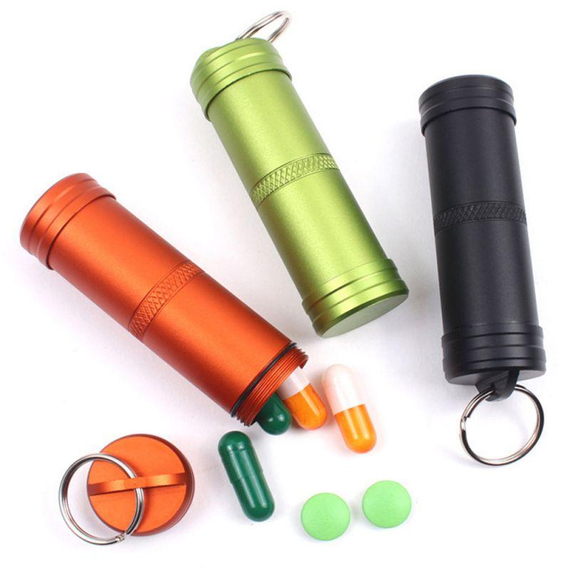 Waterproof Storage Emergency Pill Case Box Container Camping EDC Tools Outdoor Survival Pocket Bottle