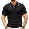 European and American Export Men's Clothing Amazon New Summer Knitwear Lapel Short-Sleeved Business Polo Shirt for Men Sy0186