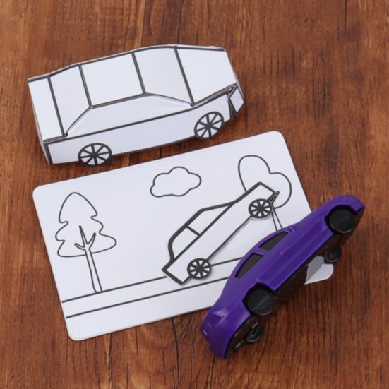Magic Trick Toy Drawing Car Illusion Street Performance Prop for Beginners Transform Drawings Into 3D Toy Cars Easy to Master Magic Props Kit