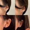4PCS Christmas Themed Jewelry Set for Women - Santa Claus Elk Tree Star Crystal Earrings Stud Dangle Fashion Party Gift