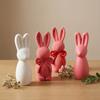 2026New 3D Simple Rabbit Candle Resin Silicone Mold - Easter Diy Bowknot Texture Rabbit Decoration Cute Decorations Mold